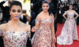 Ashwarya in purple lipistic
